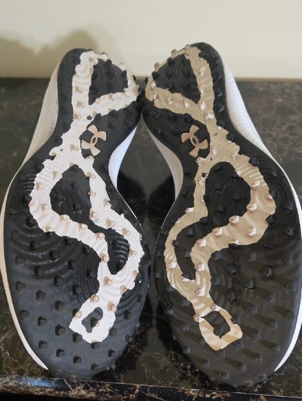 Under Armour Men’s Black Athletic Running Shoes with White Midsoles